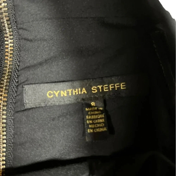 Cynthia Steffe Little Black Dress Cocktail Evening Knee Length Bodycon Size 8 - Picture 5 of 8